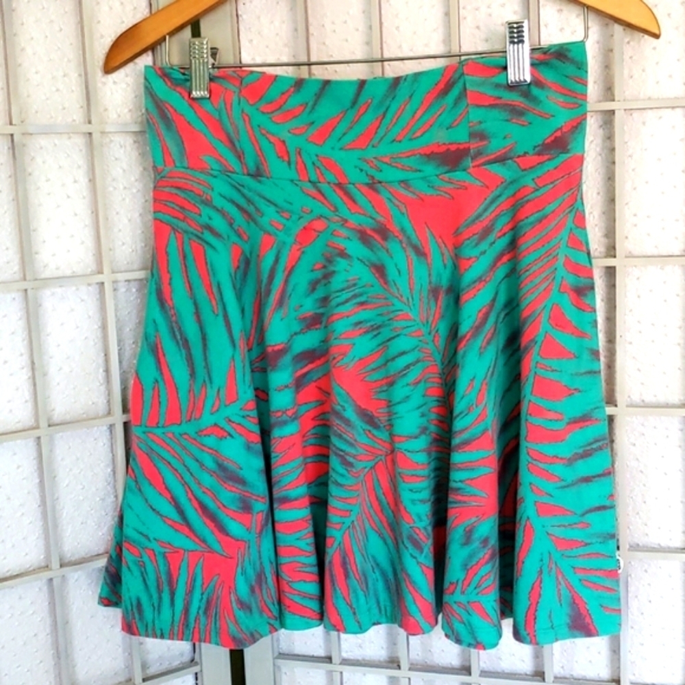 Vans circular mini skirt tropical print L